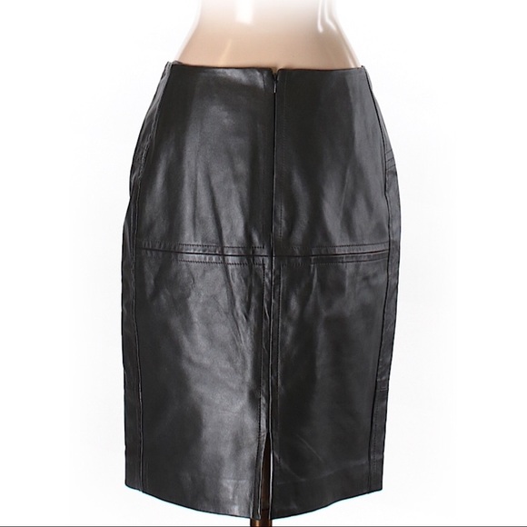 ❌SOLD❌ W By Worth Charcoal Gray Leather Pencil - Picture 3 of 8